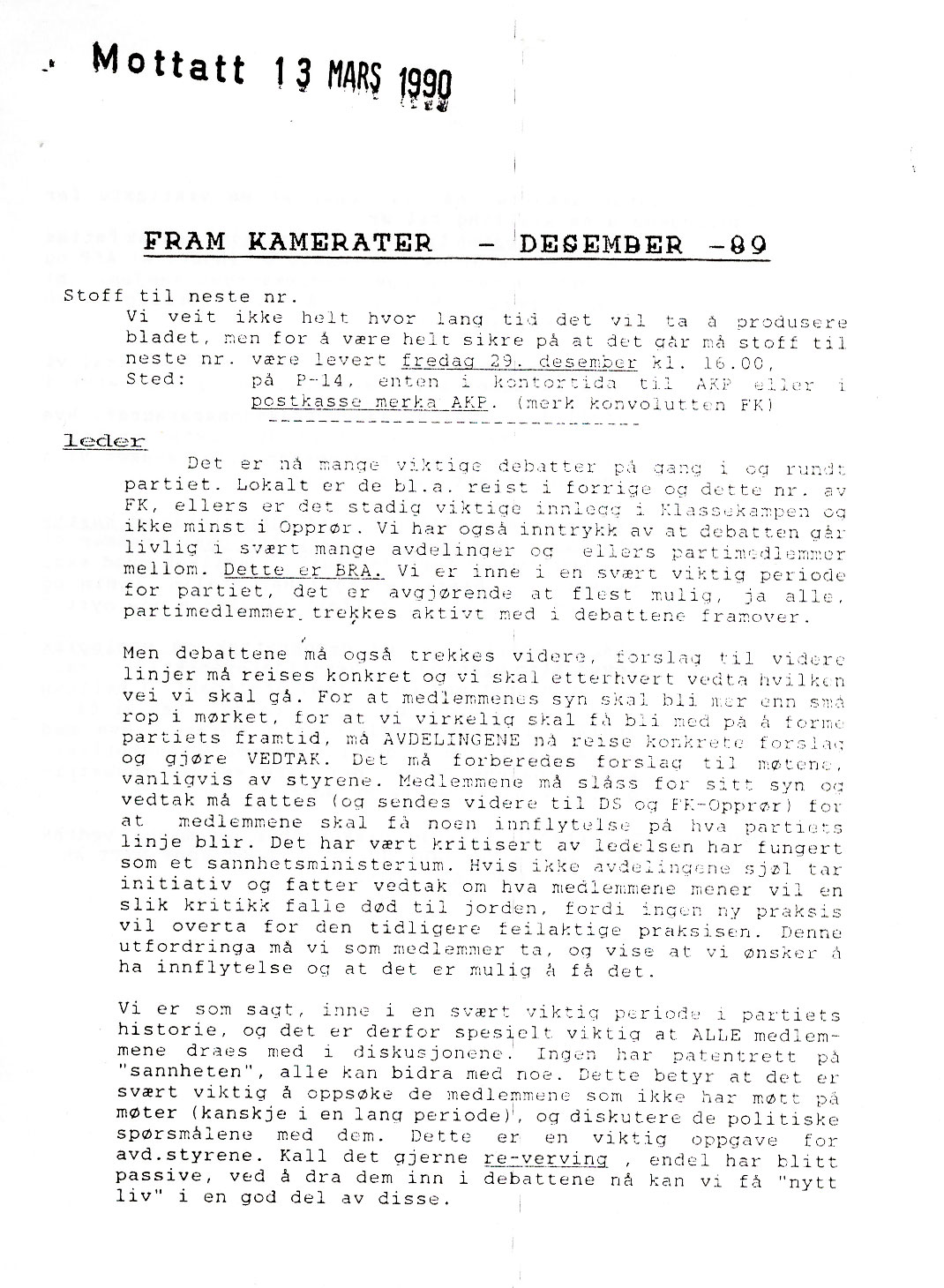 Klikk for å gå til Fram kamerater årgang 1989