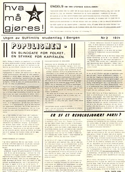 Hva må gjøres Bergen nr. 2, 1971